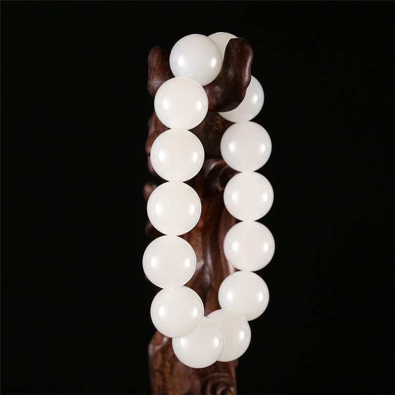 天然和田玉玉石手串，新疆白玉男女手飾