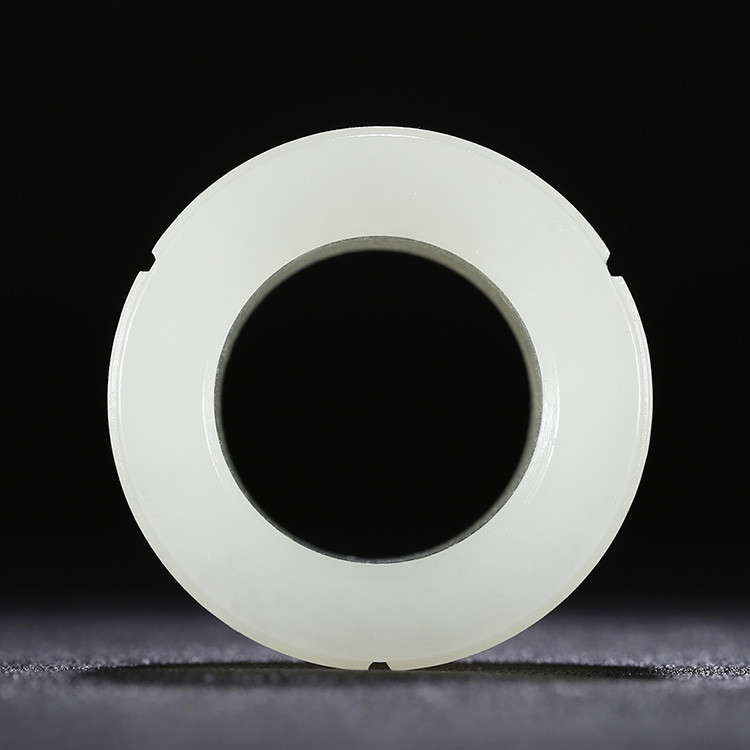 男士如意和田玉扳指，天然白玉手玩件獸面紋蘇