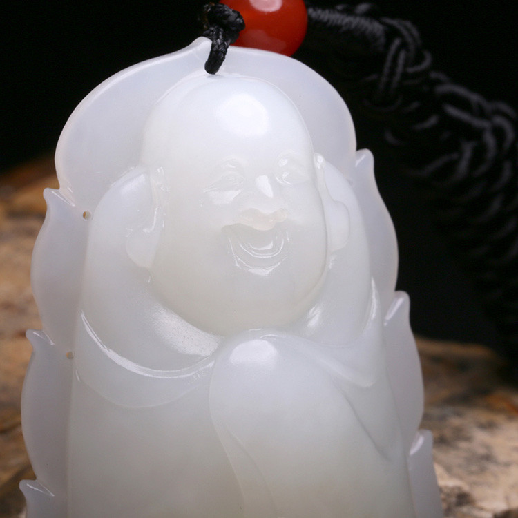 夫妻和田玉掛墜，玉佛觀音彌勒佛項(xiàng)鏈