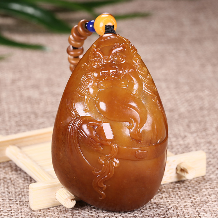 和田玉金包玉鐘馗掛墜，天驅(qū)邪鎮(zhèn)鬼平安康健