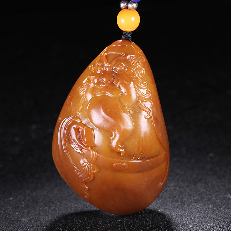 和田玉金包玉鐘馗掛墜，天驅(qū)邪鎮(zhèn)鬼平安康健