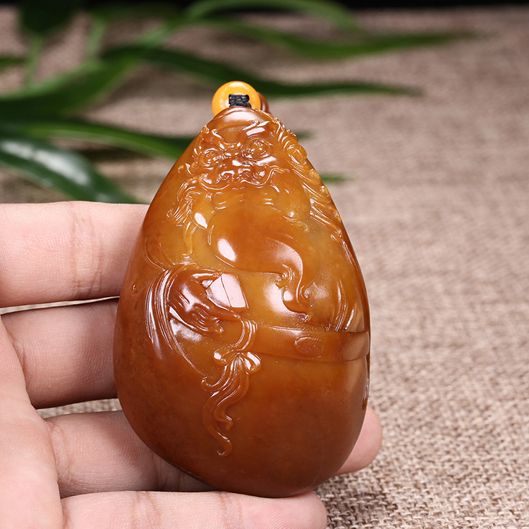 和田玉金包玉鐘馗掛墜，天驅(qū)邪鎮(zhèn)鬼平安康健