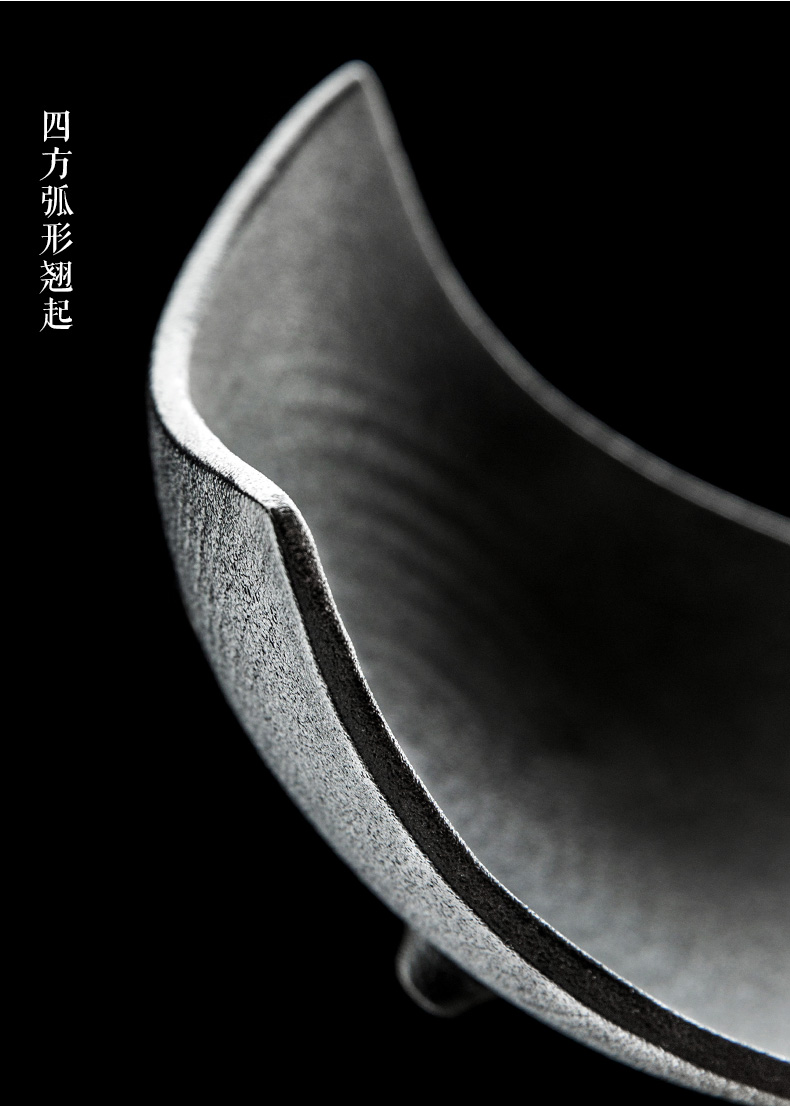 禪意粗陶茶道香爐，陶瓷檀香盤香薰?fàn)t。