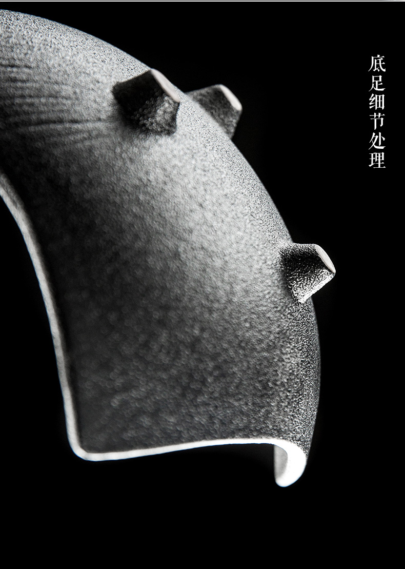 禪意粗陶茶道香爐，陶瓷檀香盤香薰?fàn)t。