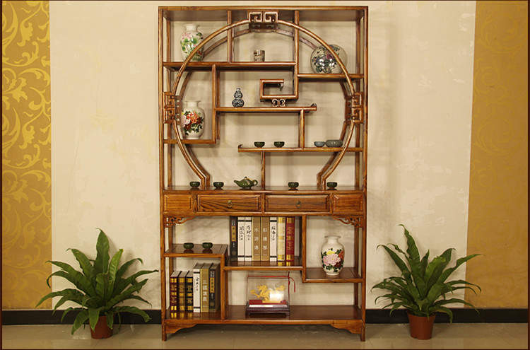 古典南榆木1.2米多寶閣博古架，成列架展示架古