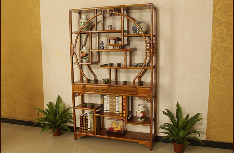 古典南榆木1.2米多寶閣博古架，成列架展示架古