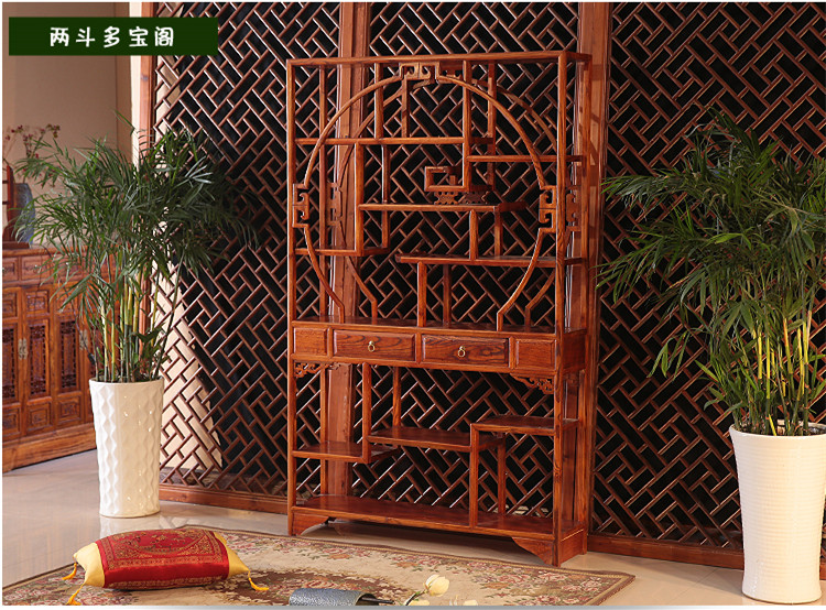 明清仿古實(shí)木博古架，多寶格成列架1.2米