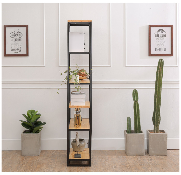 書架鐵藝展示架復(fù)古博古架，創(chuàng)意置物架隔斷多