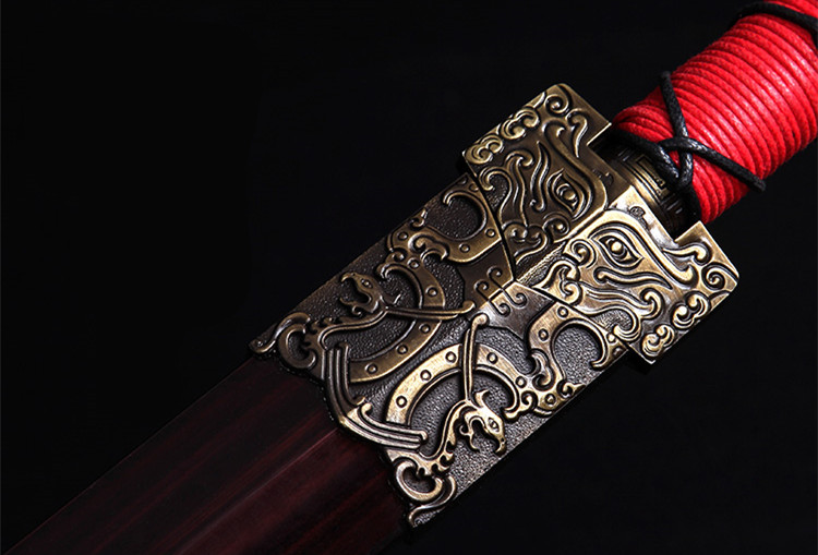 八面漢劍一體寬柄錳鋼刀劍 ，傳統(tǒng)霸氣古韻兵器