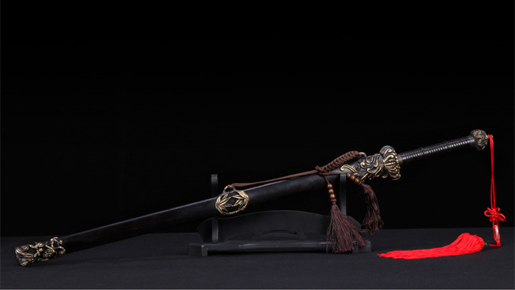 正宗寶劍銅裝乾隆佩劍，花紋鋼君子寶劍