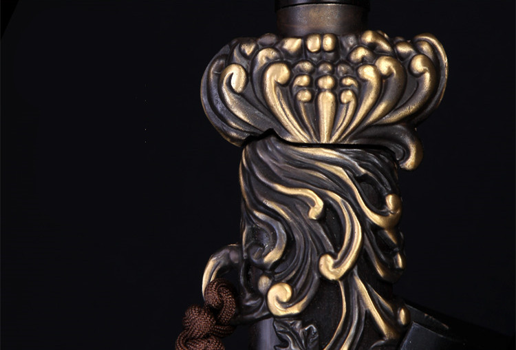 正宗寶劍銅裝乾隆佩劍，花紋鋼君子寶劍