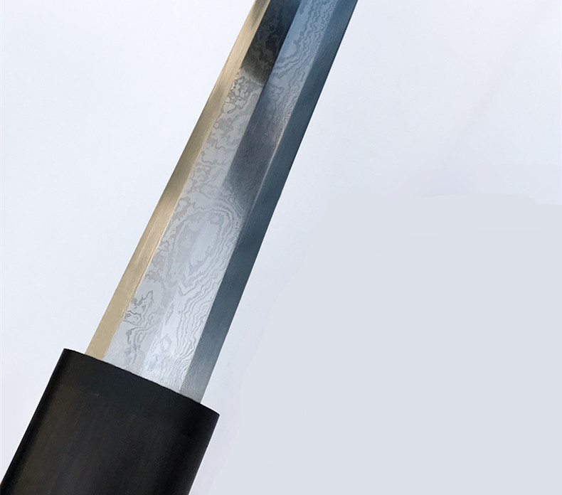 紫檀八面唐劍冷兵器，刀劍手工花紋鋼一體長(zhǎng)劍