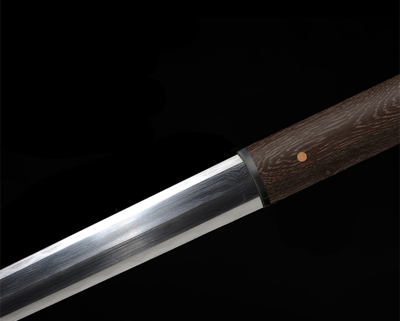 紫檀八面唐劍冷兵器，刀劍手工花紋鋼一體長(zhǎng)劍