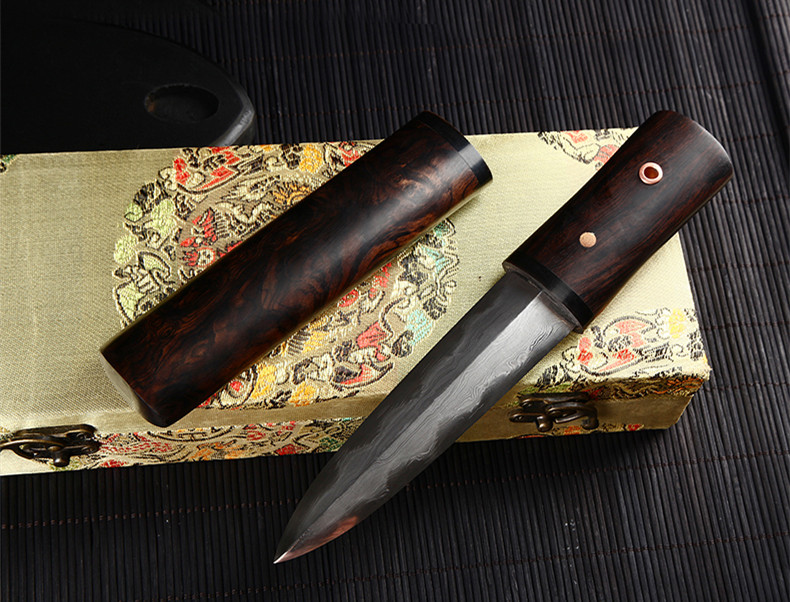 隱劍簡約短劍手工漢劍，短小易帶紫檀劍鞘