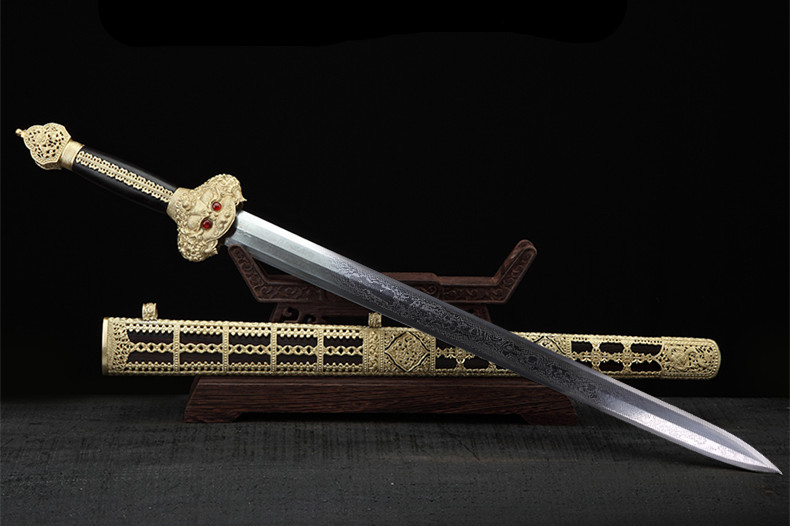 明朝御制大永樂劍，手工寶劍花紋鋼劍