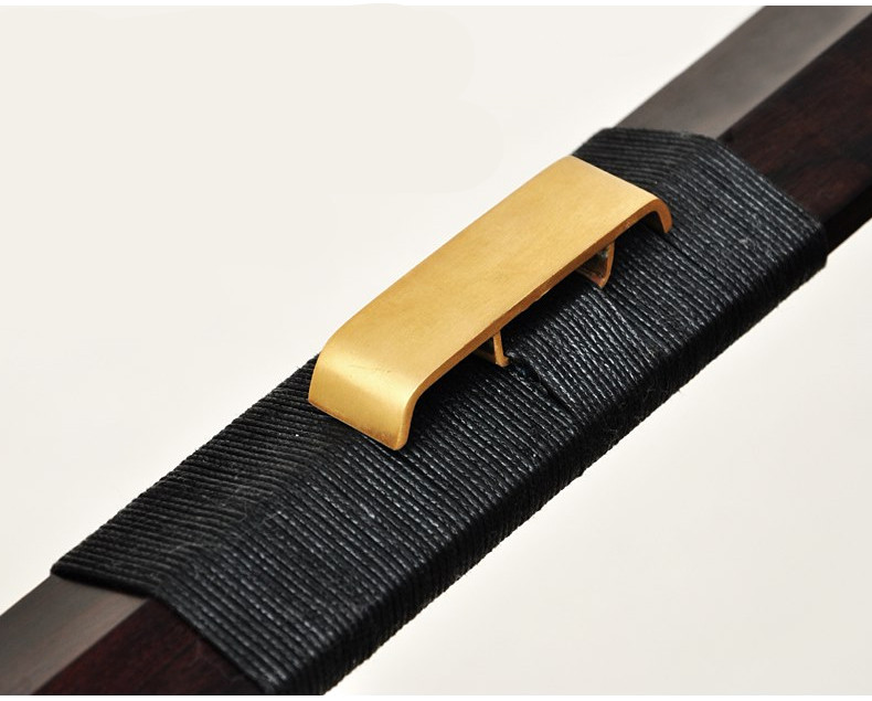 銅裝紫檀漢劍寶劍，工藝品花鋼紋一體刀