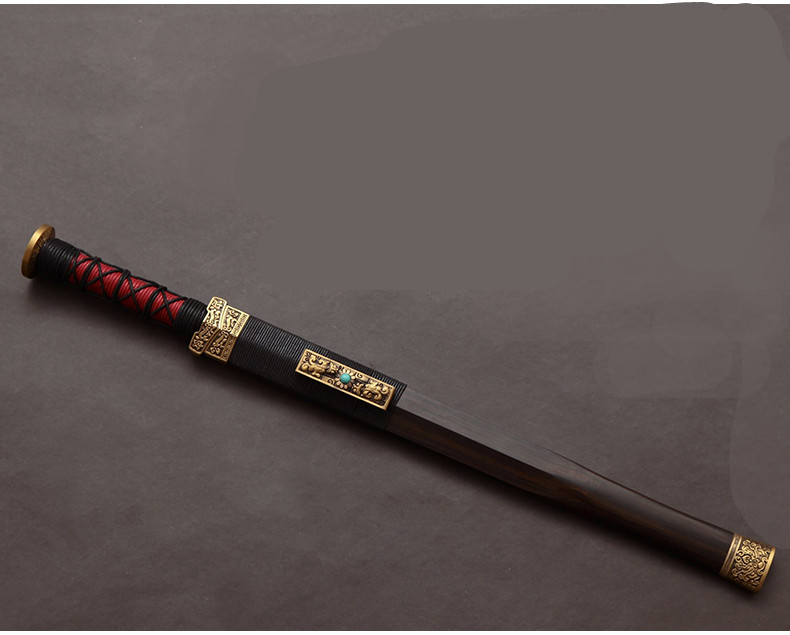螭虎漢劍銅裝紫檀小劍，王權(quán)象征螭虎紋短劍兵