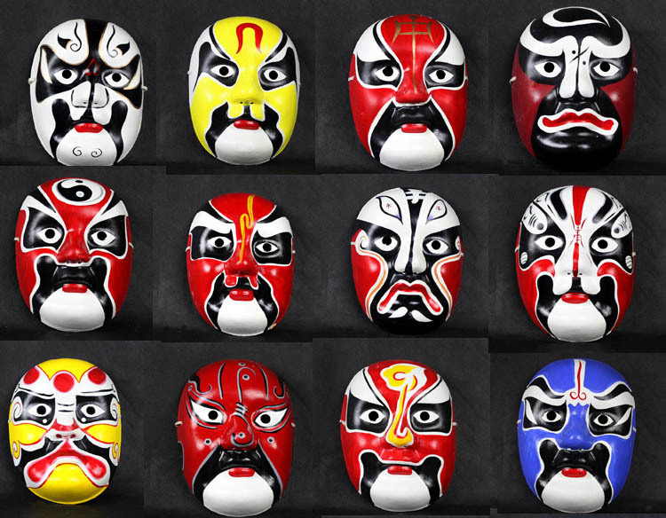 京劇川劇臉譜面具，家佳樂(lè)文學(xué)民間手工裝飾品