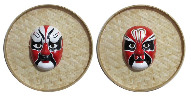 京劇川劇臉譜面具，家佳樂(lè)文學(xué)民間手工裝飾品