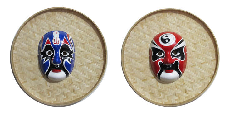 京劇川劇臉譜面具，家佳樂(lè)文學(xué)民間手工裝飾品