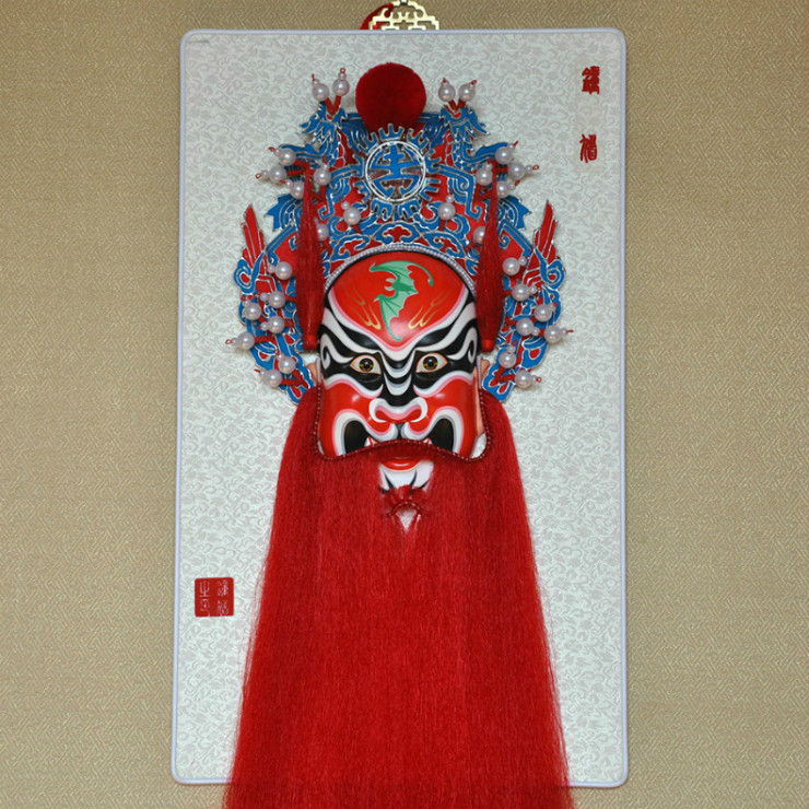 鐘馗京劇臉譜掛件，鎮(zhèn)宅辟邪工藝品家具掛件