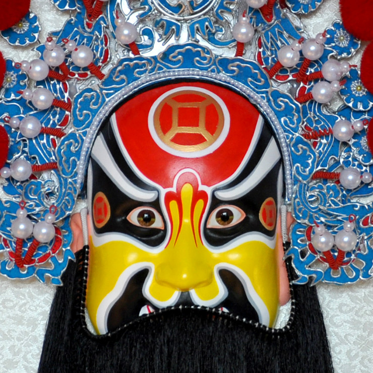 西路財神京劇臉譜掛件，家佳樂文學(xué)特色工藝品