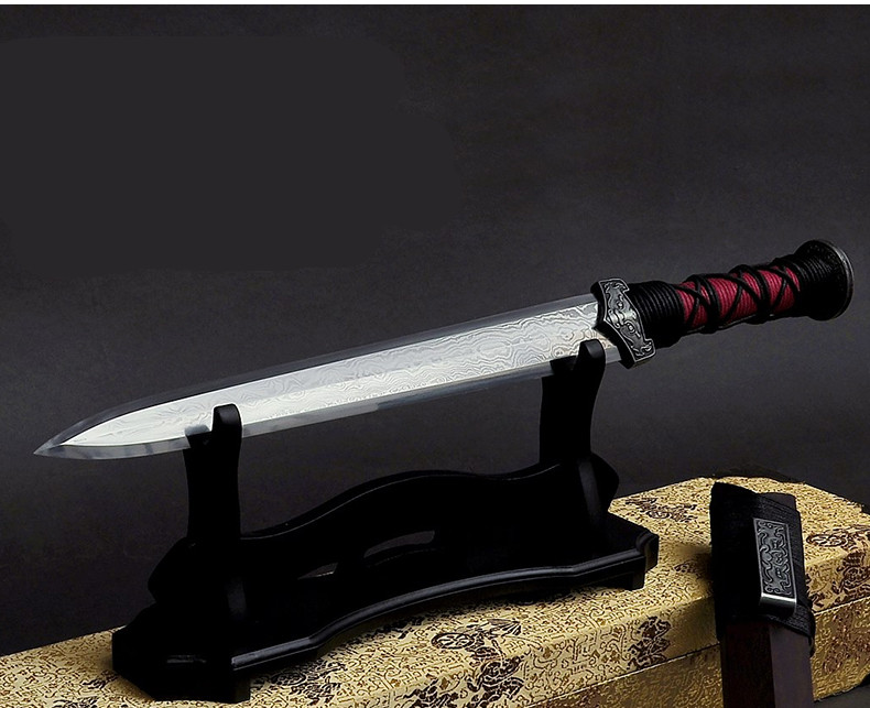 漢代短劍質(zhì)樸簡約兵器，家佳樂文學工藝品寶劍