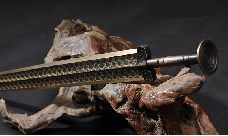 越王勾踐劍青銅劍，仿古兵器寶劍圖片