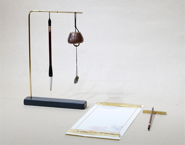 創(chuàng)意簡(jiǎn)約毛筆筆掛筆架，中式書房文房精品
