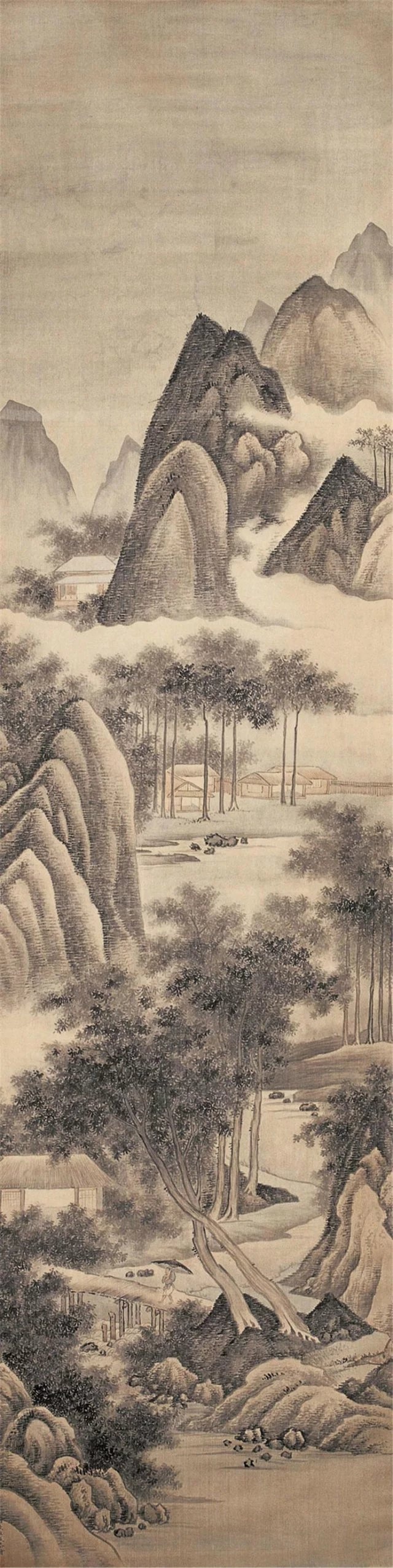 代畫家錢維城蓬勃山水作品欣賞