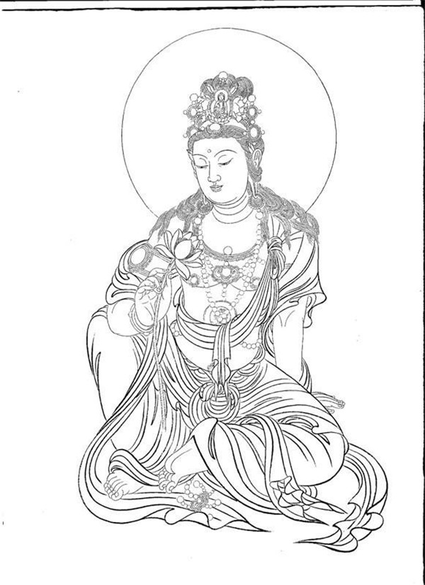 家佳樂(lè)文學(xué)繪畫(huà)技巧白描觀音圖