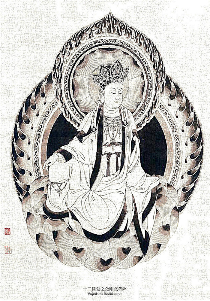 中國(guó)傳統(tǒng)菩薩大菩薩國(guó)畫(huà)白描欣賞