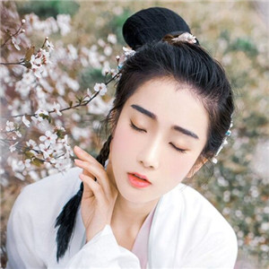 櫻花樹下古風(fēng)女子頭像，真人古風(fēng)頭像大全