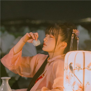 夜色杏粉小依獨(dú)醉酒古風(fēng)頭像，女生古風(fēng)頭像