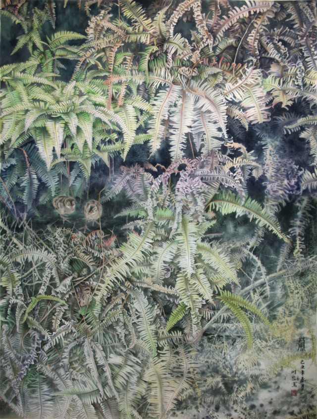 傅畦芷工筆色彩水墨國畫欣賞