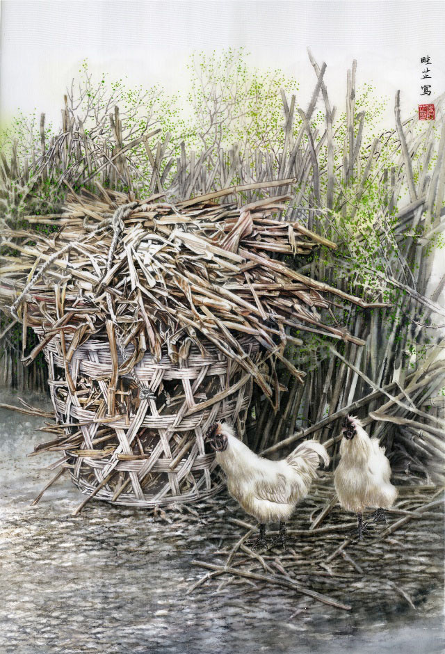 傅畦芷工筆動(dòng)物色彩水墨國(guó)畫欣賞