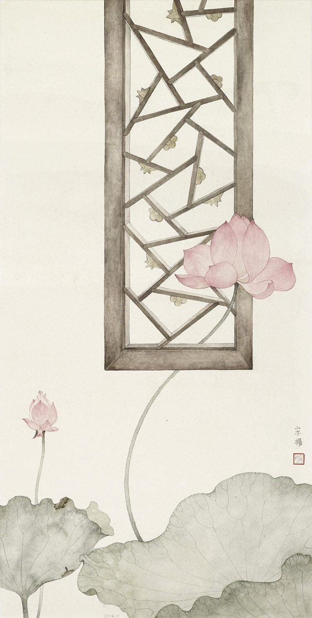 古典清雅宋揚(yáng)國畫植物家具工筆畫