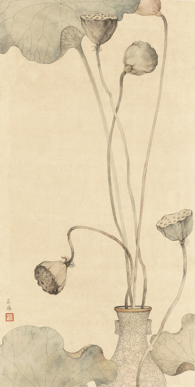 古典清雅宋揚(yáng)國(guó)畫植物家具工筆畫（二）