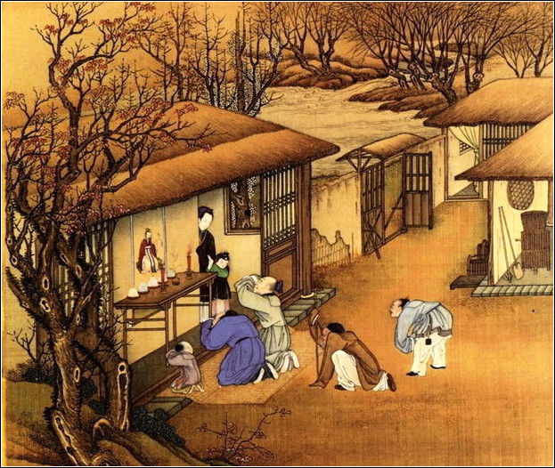 中國24節(jié)氣古畫圖，超美國畫插畫欣賞