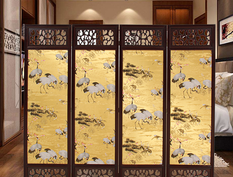 實木折屏雙面古典屏風