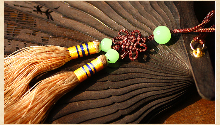 家佳樂文學(xué)雕花黑檀烏木折扇圖片