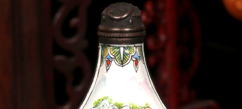 家佳樂(lè)文學(xué)傳統(tǒng)手工藝銅胎琺瑯彩鼻煙壺