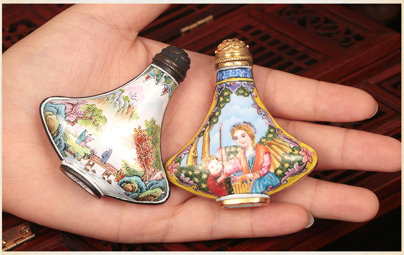 家佳樂(lè)文學(xué)傳統(tǒng)手工藝銅胎琺瑯彩鼻煙壺