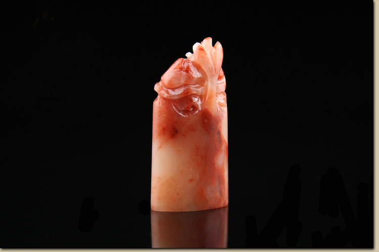 家佳樂文學(xué)壽山石芙蓉凍荷花印章