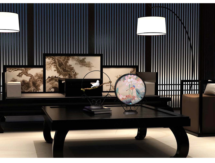 寓意招財?shù)募壹褬肺膶W禪意鐵藝工藝品擺件