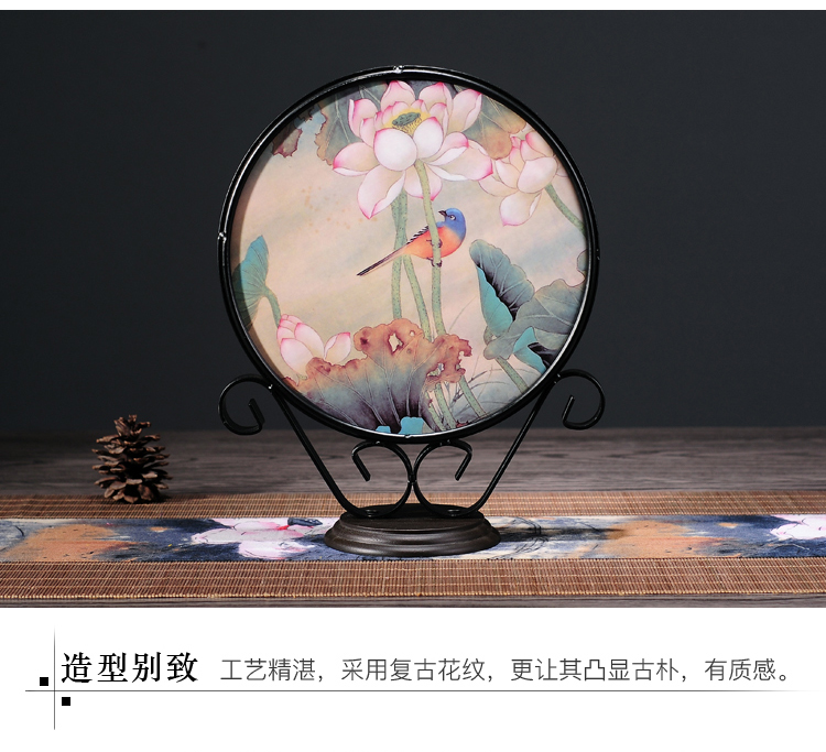 寓意招財?shù)募壹褬肺膶W禪意鐵藝工藝品擺件