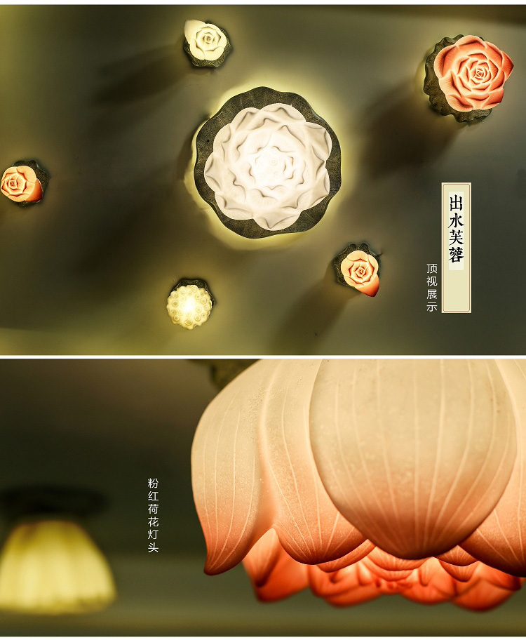 家佳樂文學(xué)蓮花荷花吸頂燈