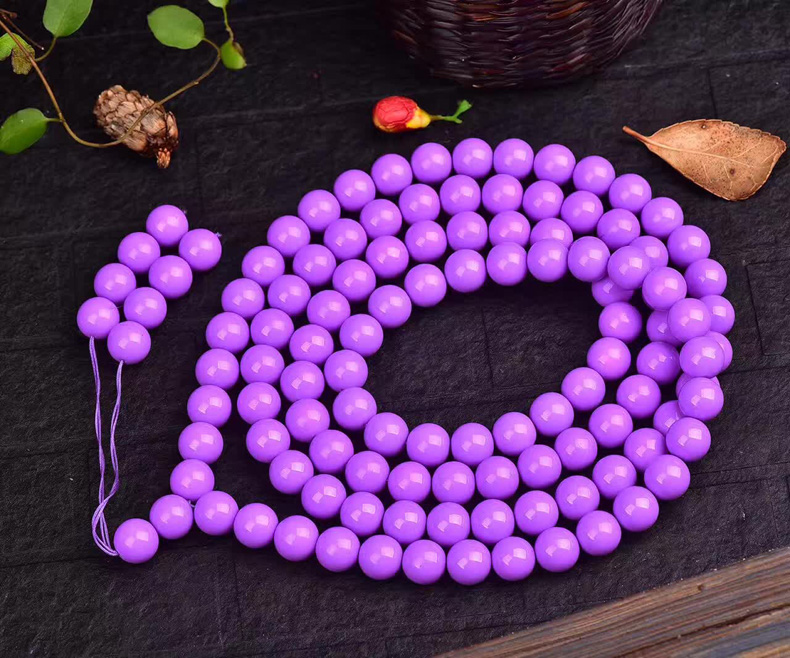 民族風天然紫云母石手串