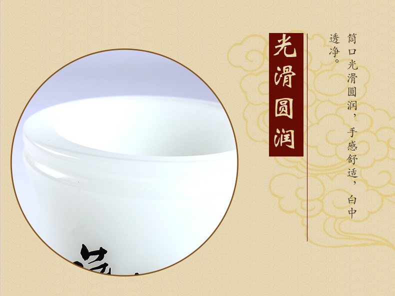 三色家佳樂文學氣清如蘭玉石筆筒