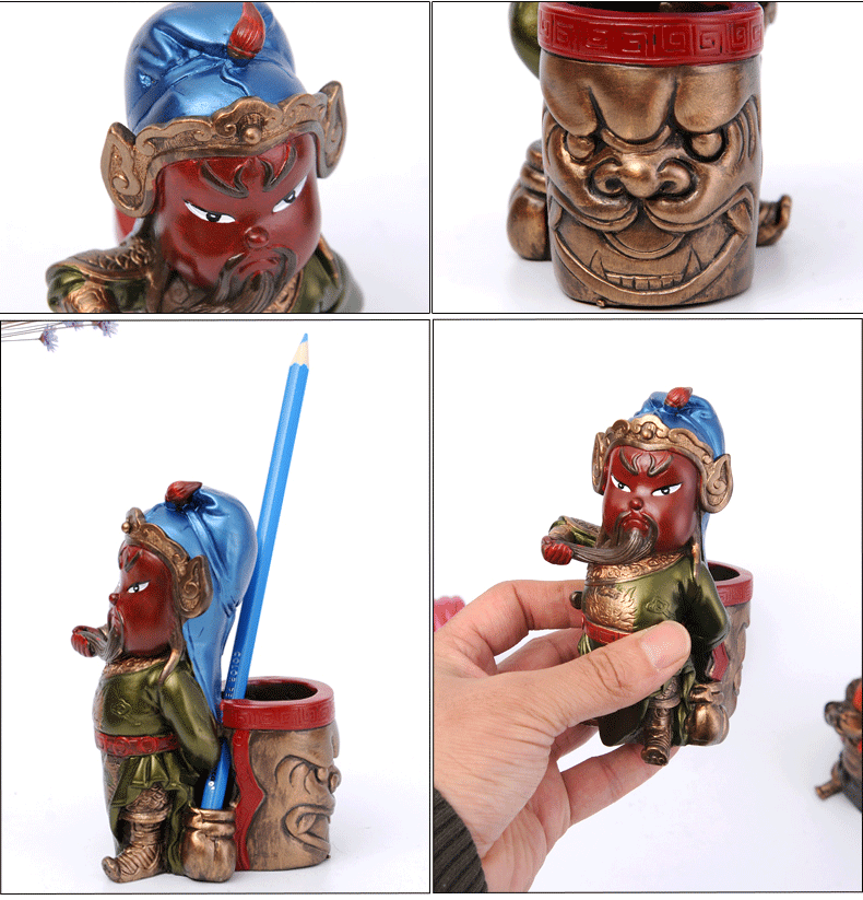 家佳樂文學特色三國人物公仔創(chuàng)意筆筒